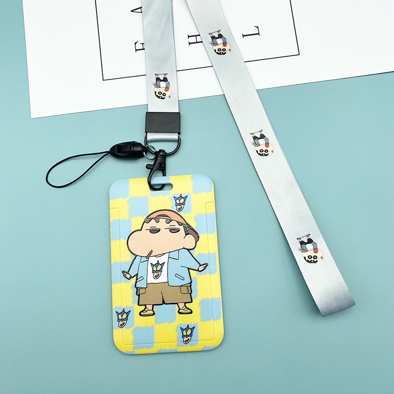 Dây Đeo Thẻ Bảng Tên Sinh Viên Học Sinh Nhân Viên Văn Phòng ID Card Móc Gắn Chìa Khóa Điện Thoại Cậu Bé Bút Chì Shin