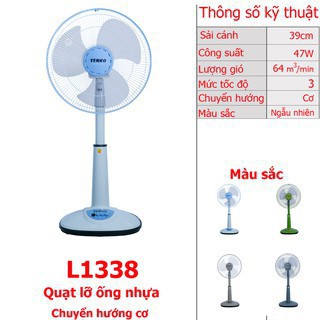 Quạt senkoĐƯỢC CHỌN MÀU -Quạt lửng thân nhựa B4 Senko L1638 thay thế L1338