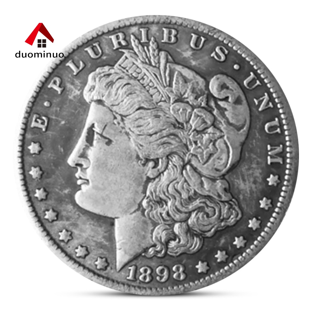 Đồng Xu Lưu Niệm Khắc Hình Morgan Đô La Mỹ Cổ Điển 1898