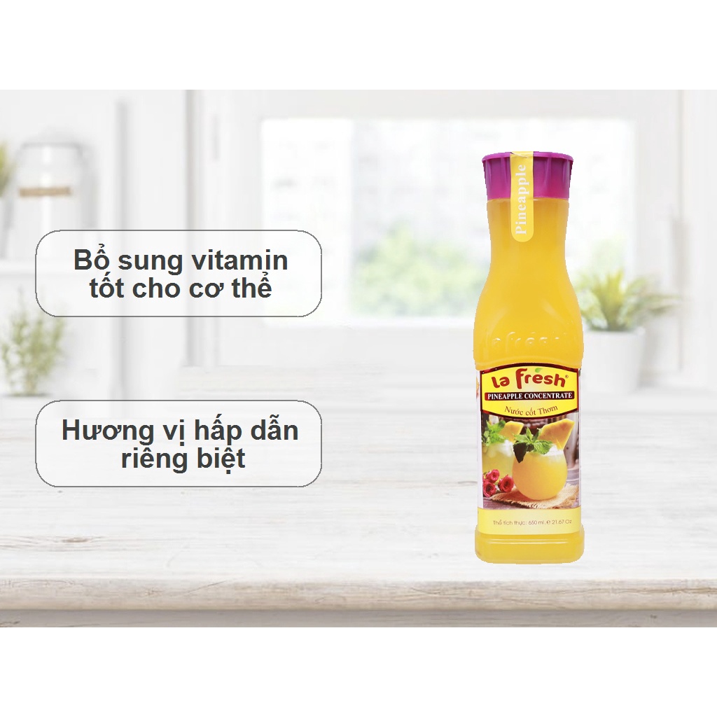 Nước cốt Lafresh Thơm (Pineapple Concentrate ) 650ml