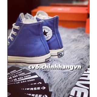 ( 𝙃𝙖̀𝙣𝙜 𝙍𝙚𝙖𝙡 ) Giày Convers.e Chuck70s True Navy/Black/Egret Cao Cổ