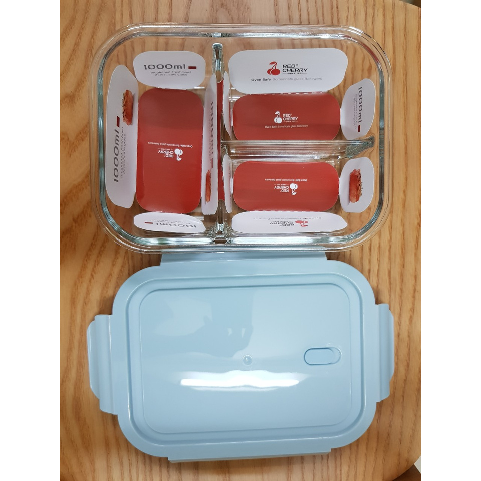 Hộp 2 ngăn, 3 ngăn thủy tinh dung tích 1000ml, túi đựng cơm giữ nhiệt cho bữa trưa ấm nóng, mang cơm đi làm, đi chơi | BigBuy360 - bigbuy360.vn