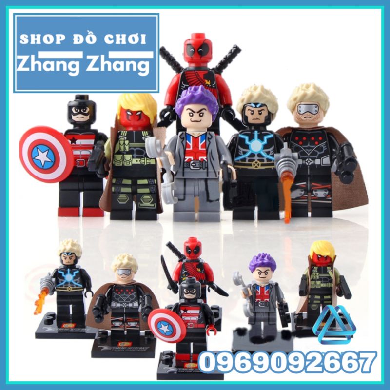 Đồ chơi Xếp hình gồm mô hình Deadpool - US Agent - Manchester Black - Reader - Havok - Grifter Minifigures Sy672