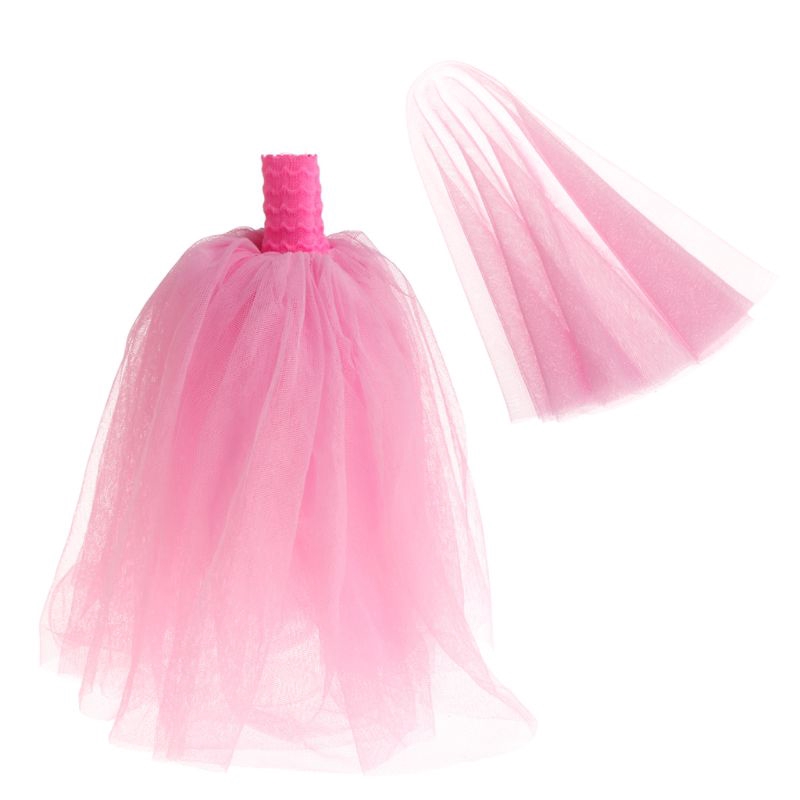 Gift Lace Handmade Long Tail Veil Evening Dress Doll Wedding Cloth