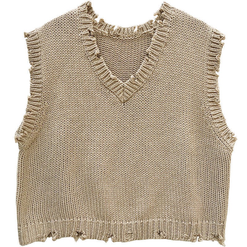 Áo Len Nữ Cộc Tay Cổ Chữ V Thời Trang Nhật | BigBuy360 - bigbuy360.vn