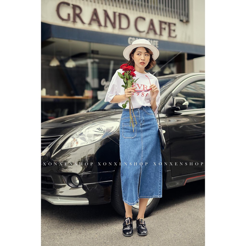 Áo thun nữ form rộng in chữ Xonxen chất cotton thoáng mát free size, mã 9065