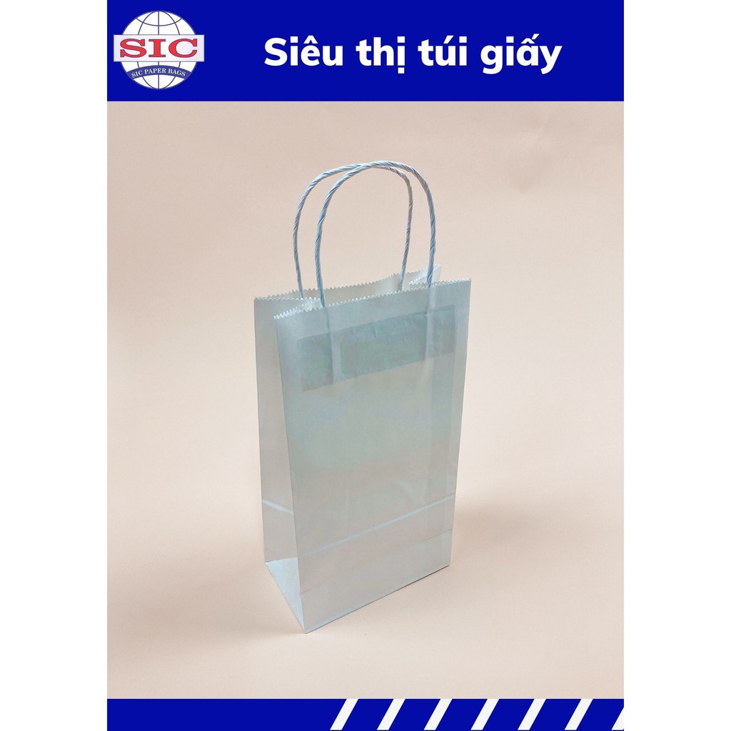 (50 chiếc)Túi giấy xi măng - TÚI GIẤY KRAFT S9: 15.5x9x28cm CÓ QUAI ( ẢNH THẬT)