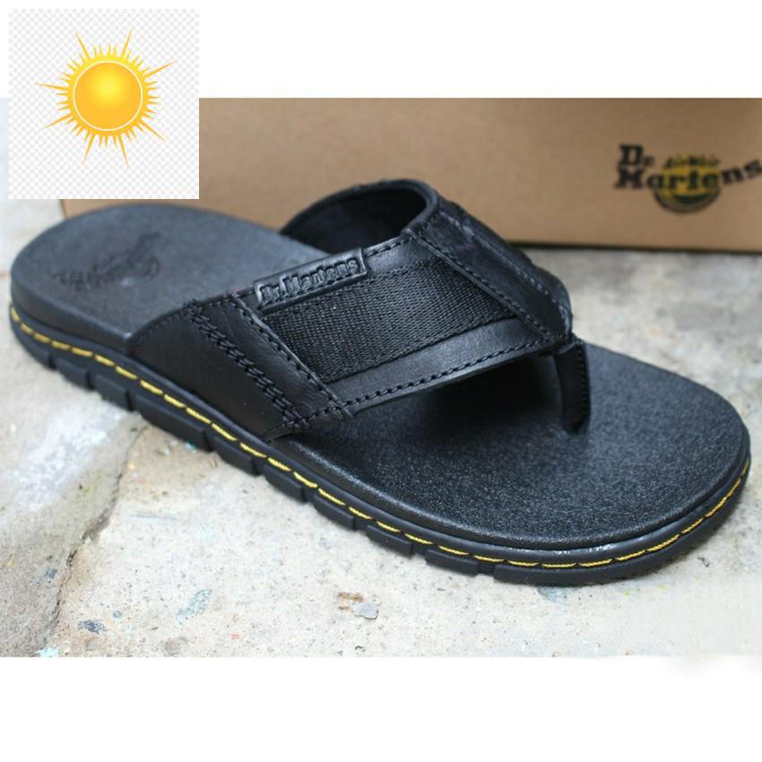 Dép Nam Đế Cao Doctor Dr Martens Chính Hãng ThaiLand, Dép Da Bò Nam Quai Kẹp FullBox Dr7