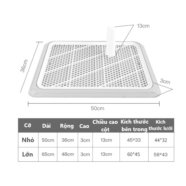 [HCM] Khay vệ sinh cao cấp cho chó dạng khay dẹt có lưới