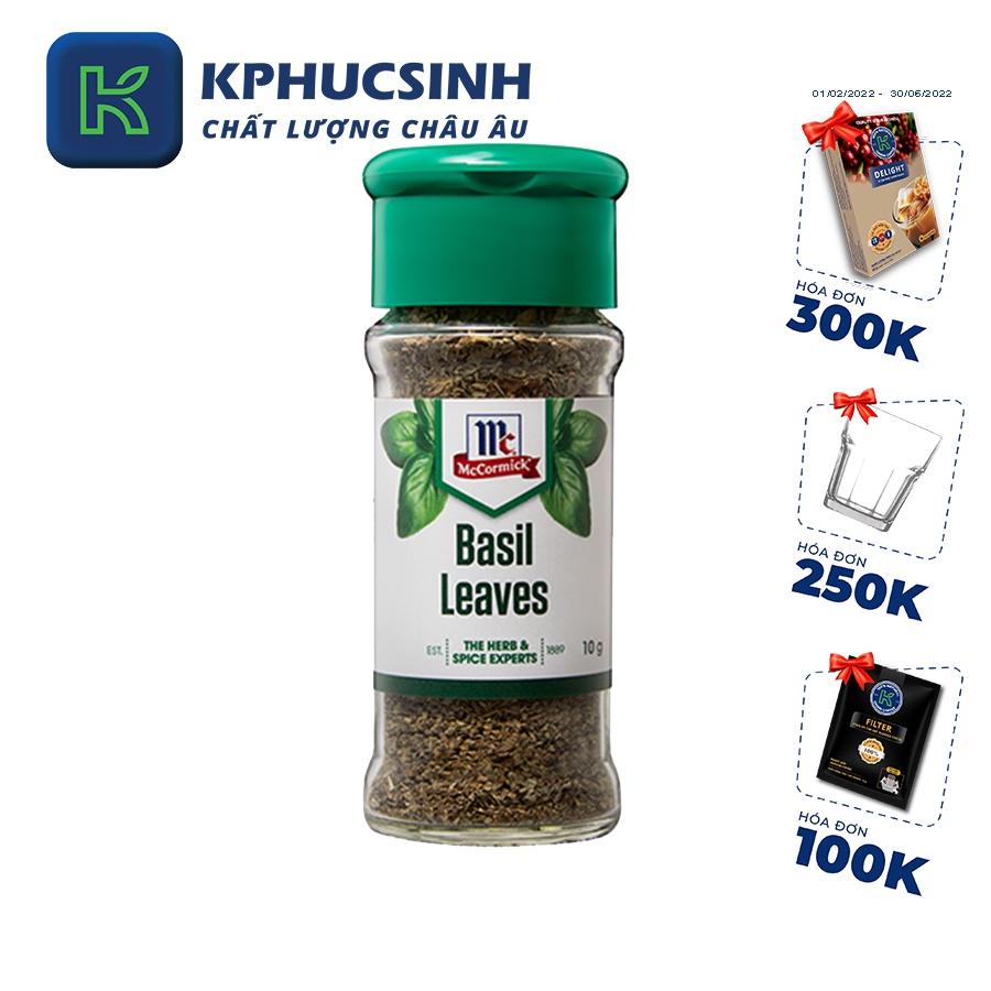 Lá húng quế McCormick 10g KPHUCSINH - Hàng Chính Hãng