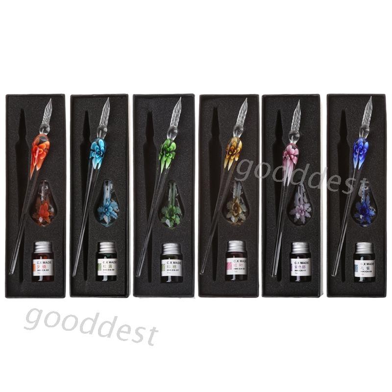 Bút vẽ/viết thư pháp bằng thủy tinh kiểu dáng cổ điển thanh lịch &amp; bền