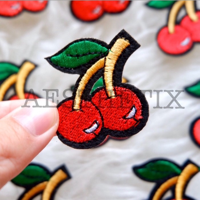 Biểu Tượng-Miếng Vá Ủi/ Huy Hiệu/ Huy Hiệu/ May Vá Hình Cherry Chắp Vá 2 - Miếng Vá