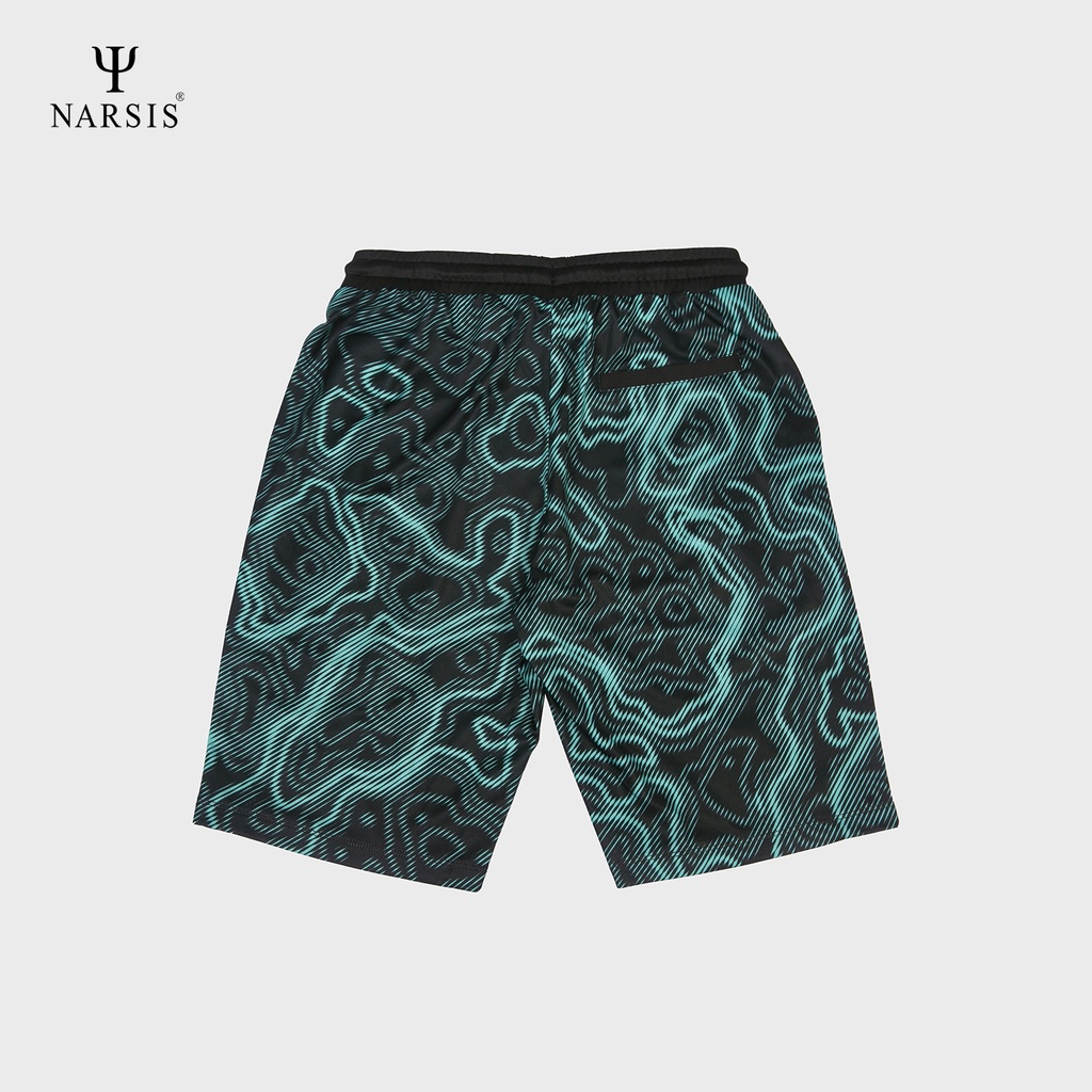 Quần Short nam Narsis S1002 sóng màu vân xanh đen và S1003 màu xanh biển chấm tròn