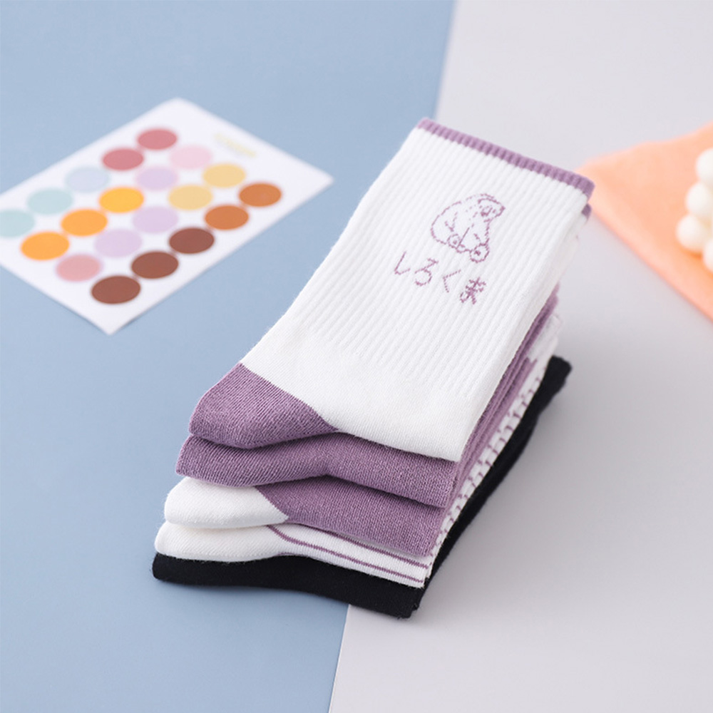 MOCHO Girls Cotton socks Cute Women socks Bear socks Middle Tube New Fashion Personality Cartoons Bear Pattern Personality | BigBuy360 - bigbuy360.vn