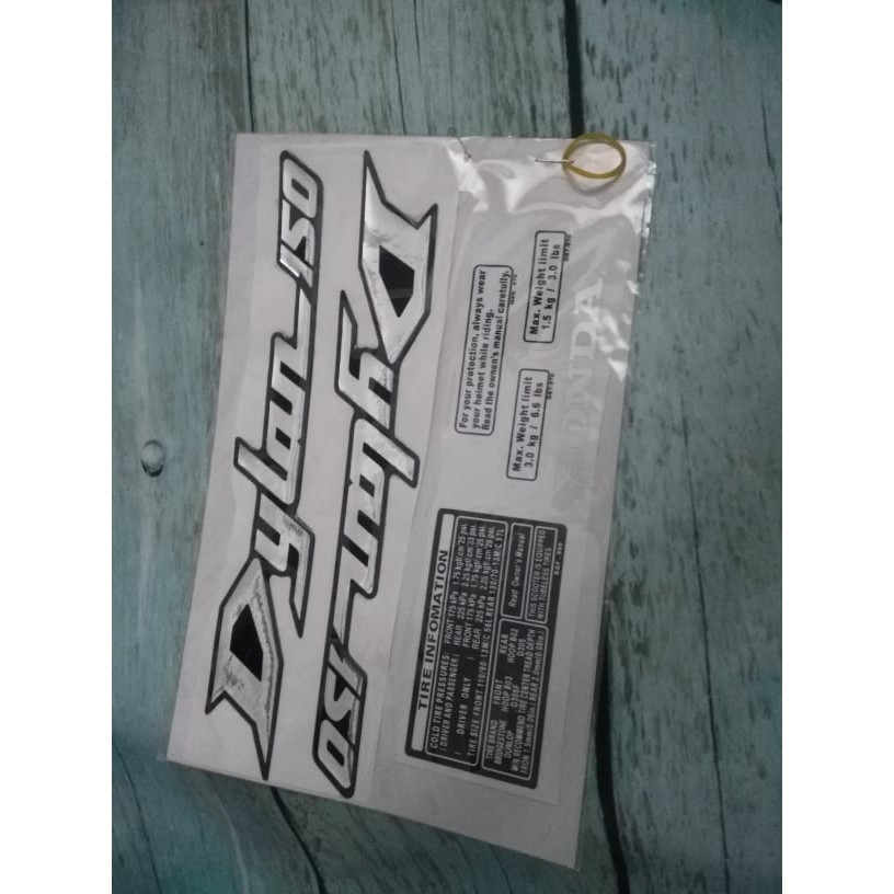 Bộ tem decal chữ nổi dylan 150