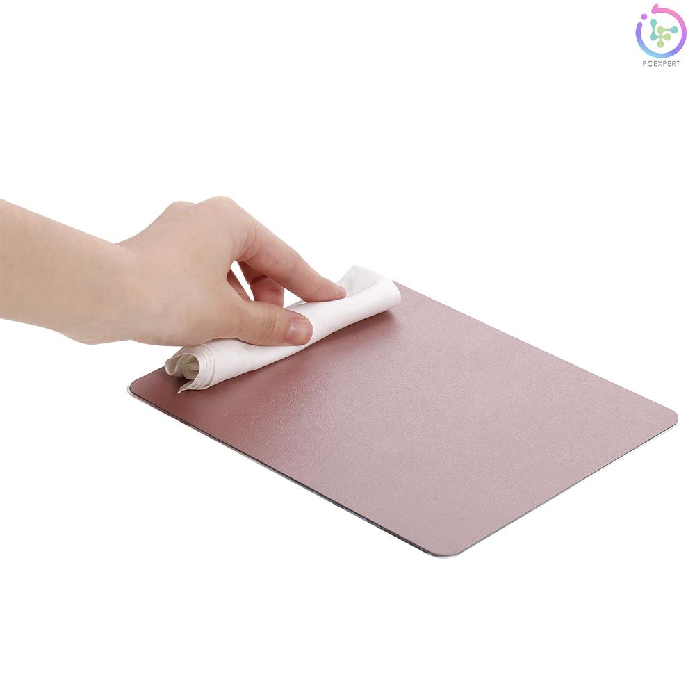 Small Aluminum Mouse Pad PU+PVC Dual Purpose Mouse Pad Gaming Office Mouse Pad 198*160mm Rose Gold