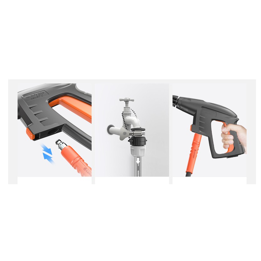 Máy Bơm Rửa Xe Áp Lực Cao, Xịt Rửa Xe Gia Đình LUTIAN SMATS S4 1400W, Giá Tốt