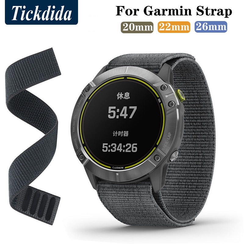 Dây Đeo Nylon Cho Garmin Fenix 7X 6X Pro 5X Plus Fenix 7 6 5 7S 6S 5S Forerunner 935 945 Approach S62 S60