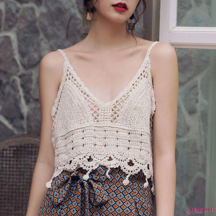 Áo hai dây cổ chữ V màu sắc thời trang sành điệu cho nữ