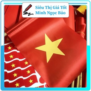 Cờ cầm tay, cờ vẫy cầm tay, cờ tổ quốc cầm tay cổ vũ bóng đá + kèm cán nhựa