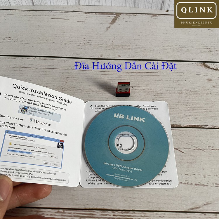 USB wifi thu wifi LB LINK cho máy tính bàn thu sóng wifi cho pc LUVIBA WN151 | BigBuy360 - bigbuy360.vn
