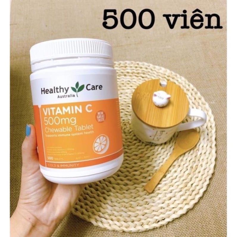 (Mẫu mới) Healthy Care Vitamin C 500mg,300 viên, 500 viên Úc