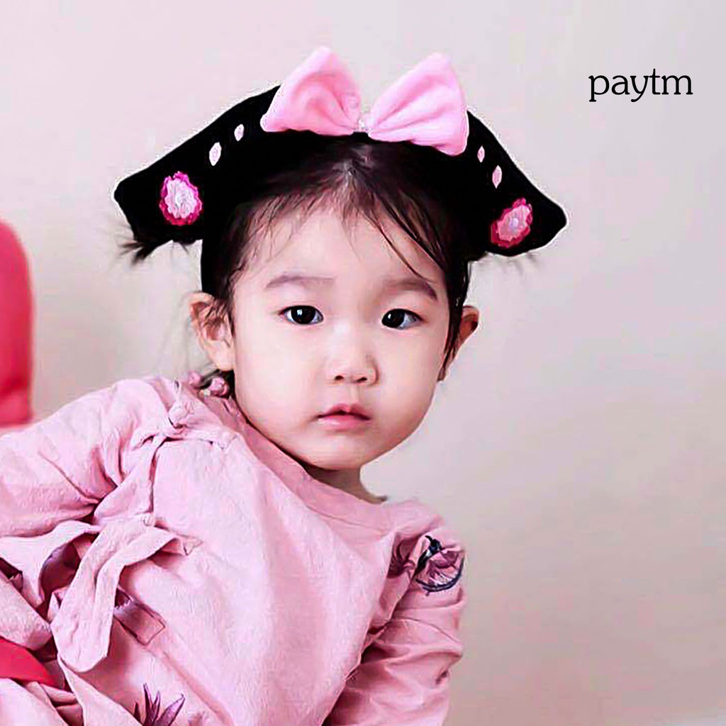 Băng Đô Cài Tóc Đính Hoa Tua Rua Hóa Trang Công Chúa Trung Hoa Cổ Điển Cho Bé Gái