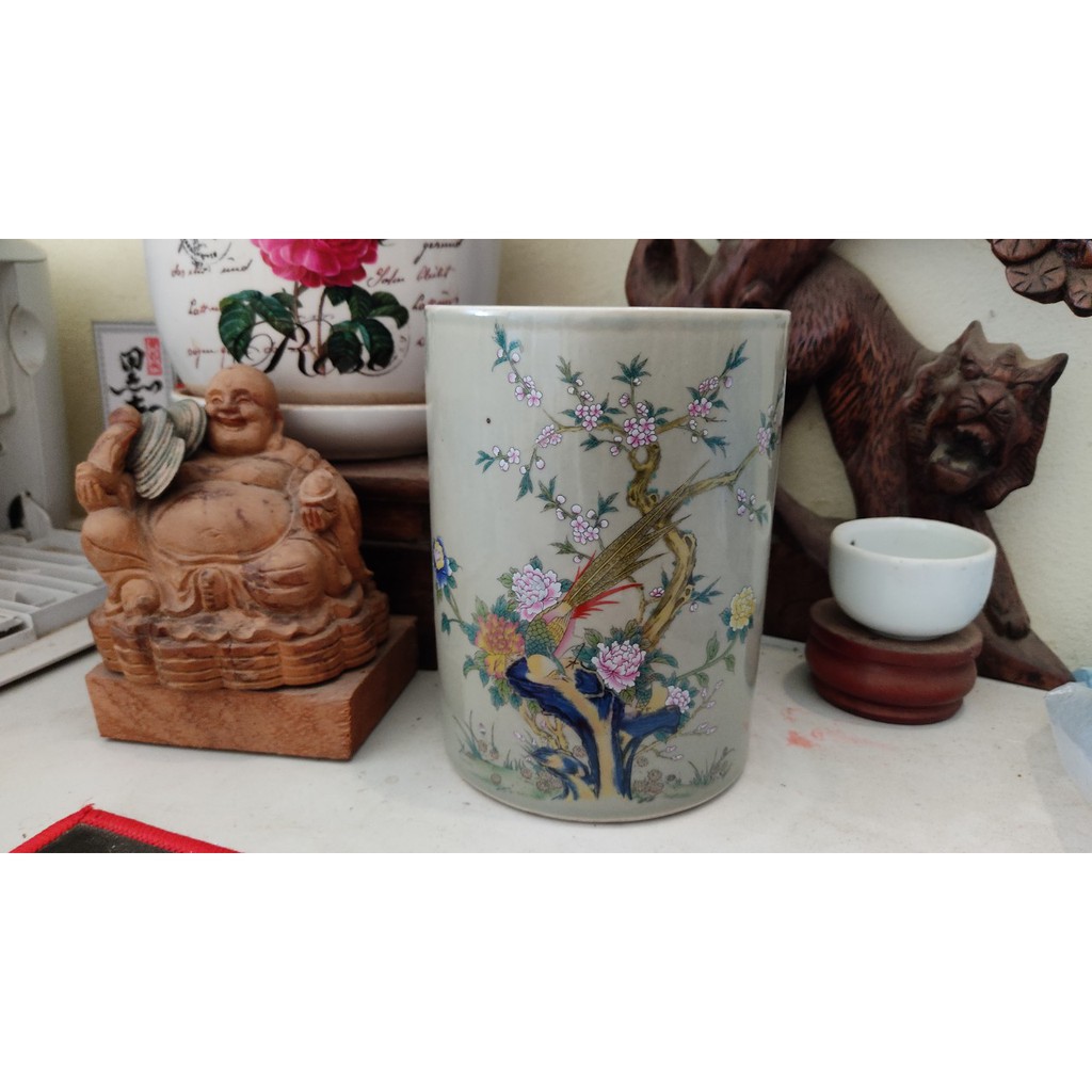 Ống Đựng Bút Bằng Sứ Kiểu Dáng Cổ Điển