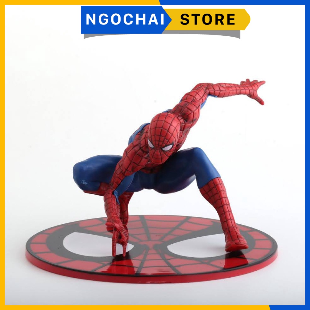 Mô hình Người Nhện | Tiểu cảnh Spider man Terrarium để bàn mini (Tặng chân đế)