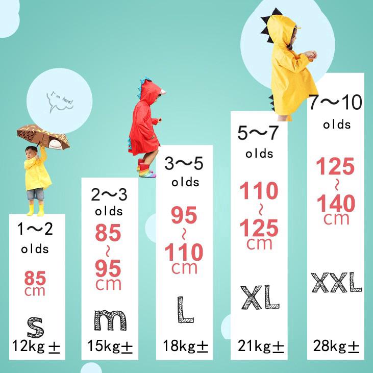 Áo mưa khủng long cho bé