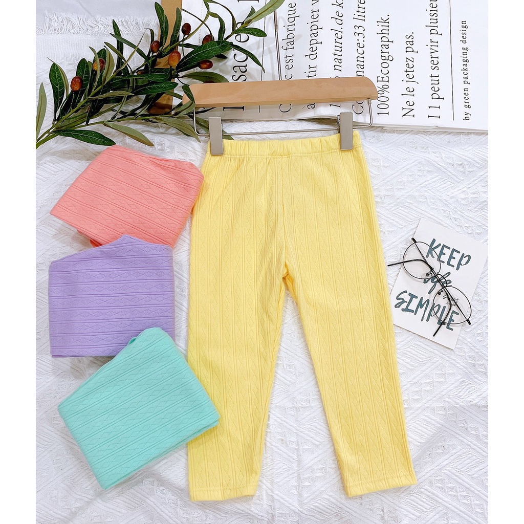 Quần legging dài cotton len co dãn bé trai bé gái chất liệu mềm mại ấm áp  Ảnh thật Rio chụp hàng có sẵn kèm video