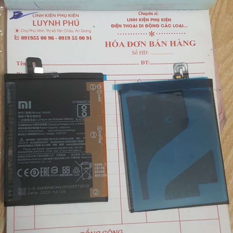 pin xiaomi poco F1 BM4E 3900mAh zin