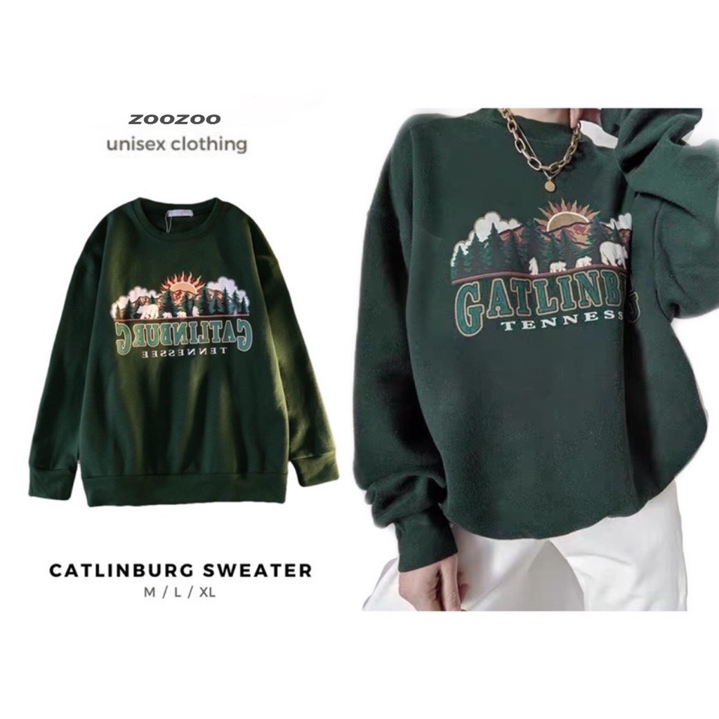 Áo Sweater Nỉ Bông CATLIN Unisex Nam Nữ (Ảnh Thật/Có Sẵn) ZooZoo