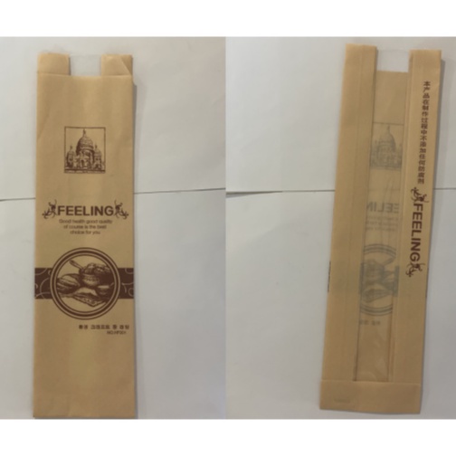 50 cái túi bánh mì cửa sổ-hình đậu đỏ ( 9 x 6 x 33 cm)