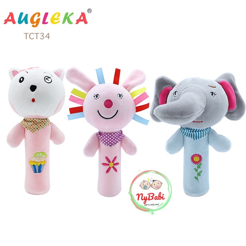 Đồ Chơi Cầm Tay Cho Bé Sơ Sinh Chút Chít Cho Bé Xúc Xắc Bông Augleka TCT34