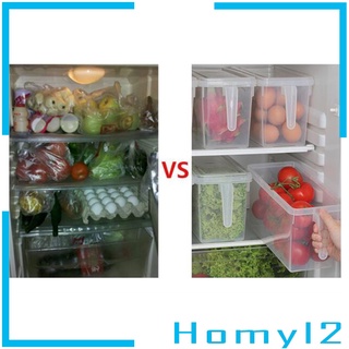 Refrigerator Storage Box Food Container Kitchen Organizer Freezer Bin with Lid