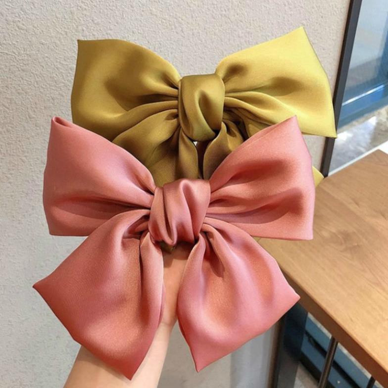 Kẹp tóc nơ ruy băng cỡ lớn thời trang Hàn Quốc - Kẹp nơ bướm tóc bản to rất đẹp