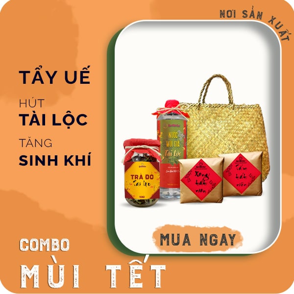 Xông tắm tất niên trọng bộ &quot;mùi tết&quot; 4 món: xông, tắm, nước mùi già, trà thảo mộc đón may mắn QUÊ MỘT CỤC (handmade)