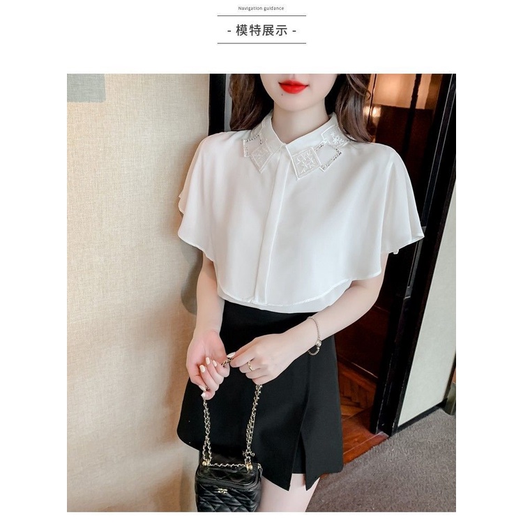 Áo Sơ Mi Voan Tay Ngắn Thời Trang Dành Cho Nữ