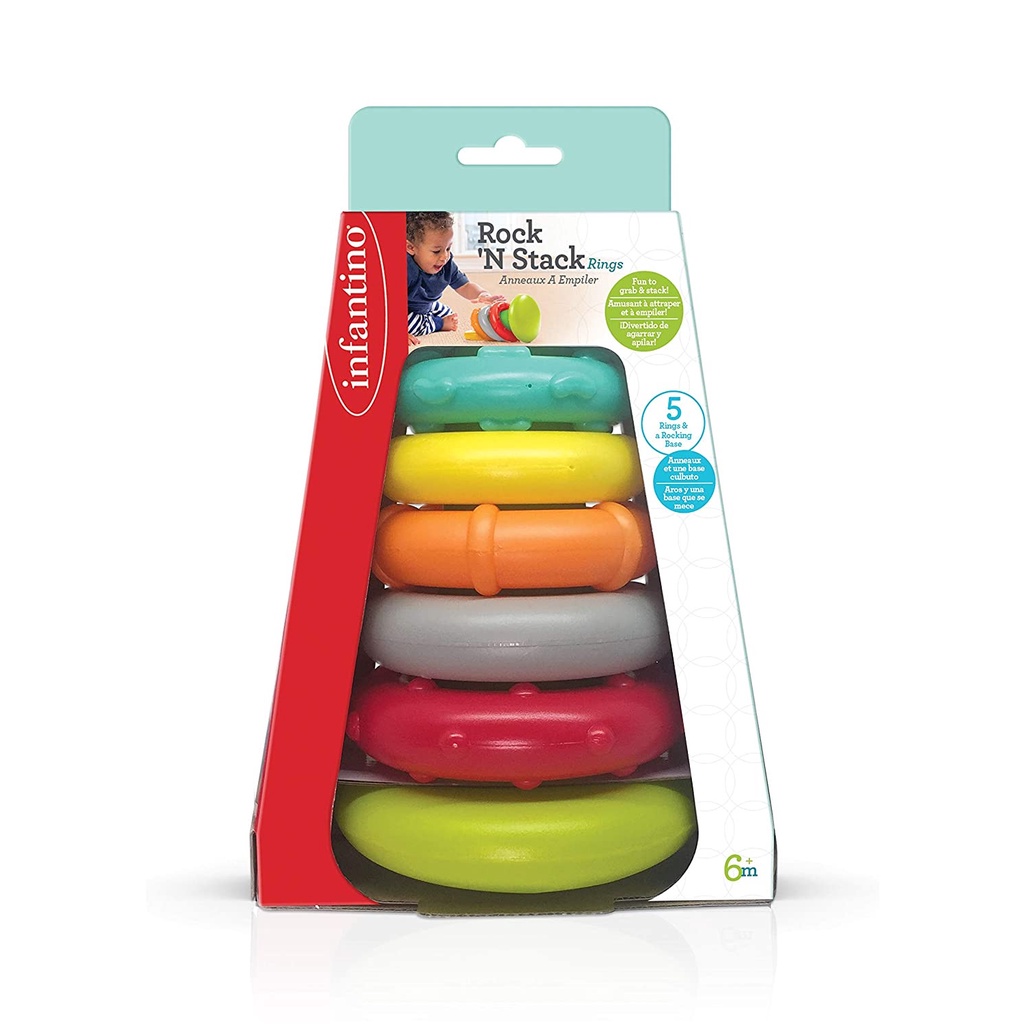 Đồ Chơi Tháp Vòng Sắc Cầu Vồng Xếp Chồng Rock'n Stack Rings