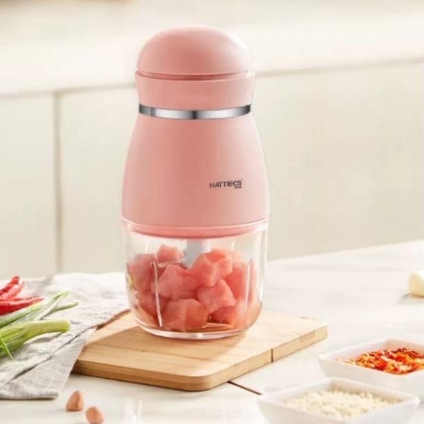 Máy Xay Ăn Dặm Cốc Thuỷ Tinh Cho Bé Hattiecs- Máy Xay Cốc Thuỷ Tinh 6 Lưỡi Dao