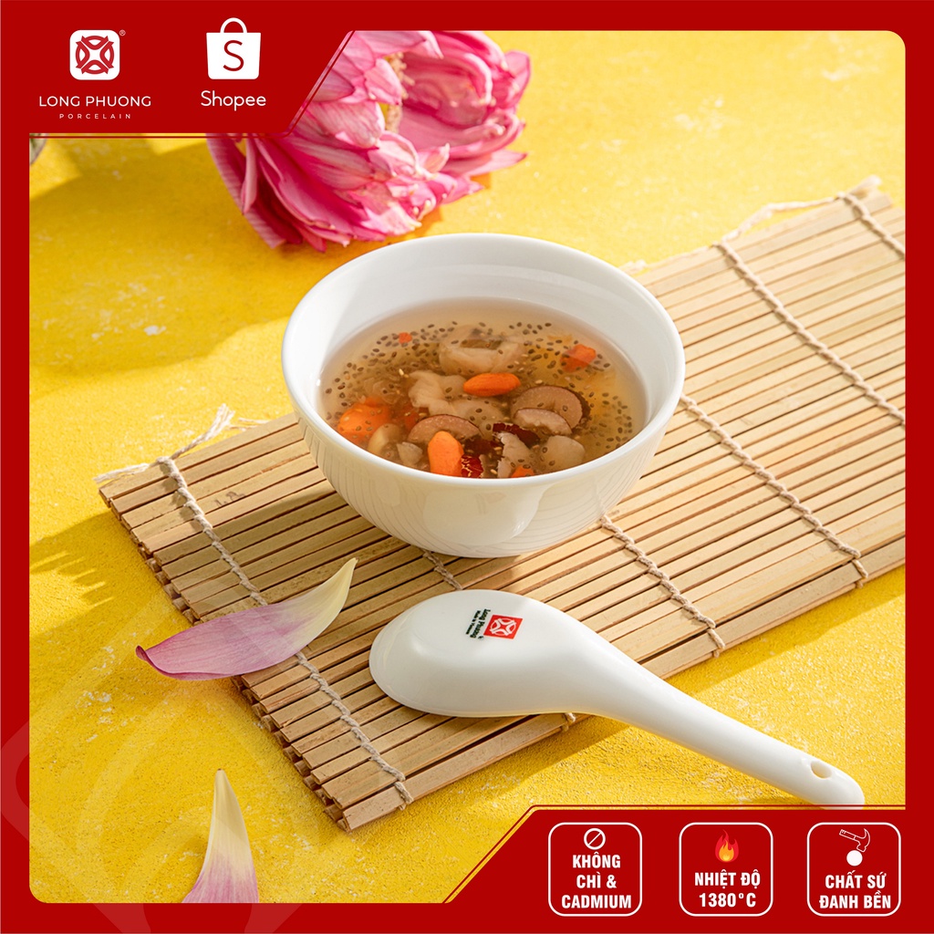 Bát Chè 3.6'' Trắng Sứ Long Phương - Bát Ăn Chè, Ăn Cháo, Ăn Soup