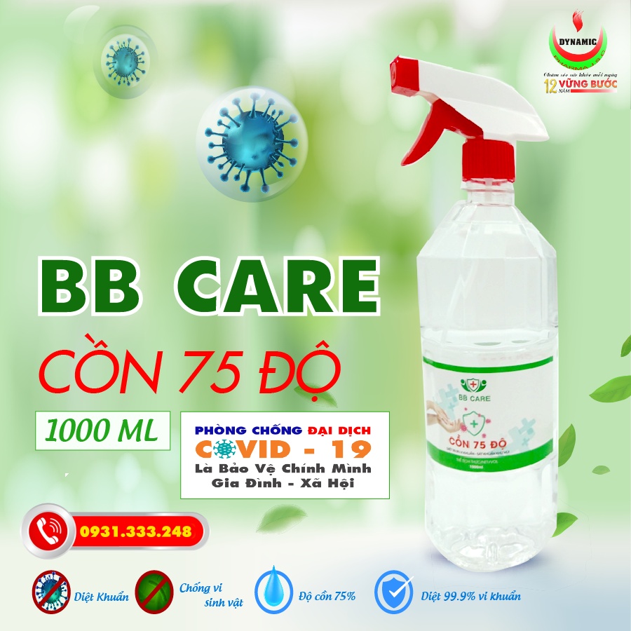 💎BB CARE CỒN 75 ĐỘ 💎 DIỆT 99,9% VI KHUẨN