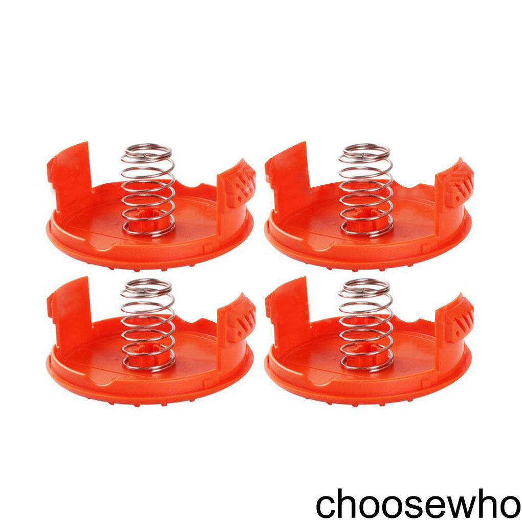 [CHOO] Replacement for Black Decker Grass Trimmer 4pcs Cover Cap and 4pcs Springs RC-100-P Lawn Mower Spare Parts
