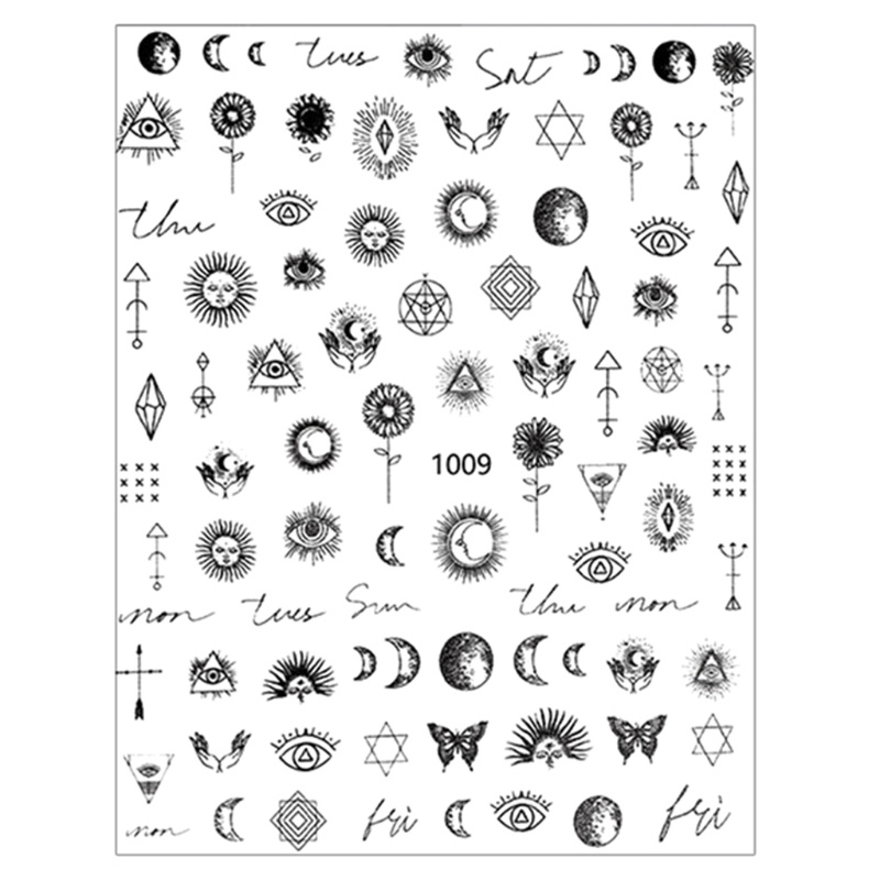 Miếng Dán Trang Trí Móng Tay Tự Dính Họa Tiết Vòng Bắt Giấc Mơ / Mặt Trăng Dành Cho Nữ