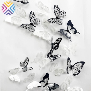 BUTTERFLY Miếng Dán Tường Hình Bươm Bướm 3d JP7