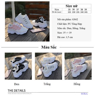[ Xả Kho Size 35 + Ảnh Thật ] Giày Thể Thao Nữ Sneaker GS62 - Celora