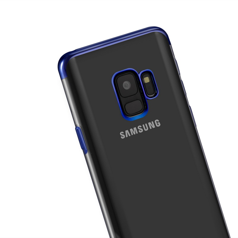 Ốp Lưng Silicone Trong Suốt Viền Màu Cho Samsung S7 Edge S8 S8 S9 S10 S20 Plus