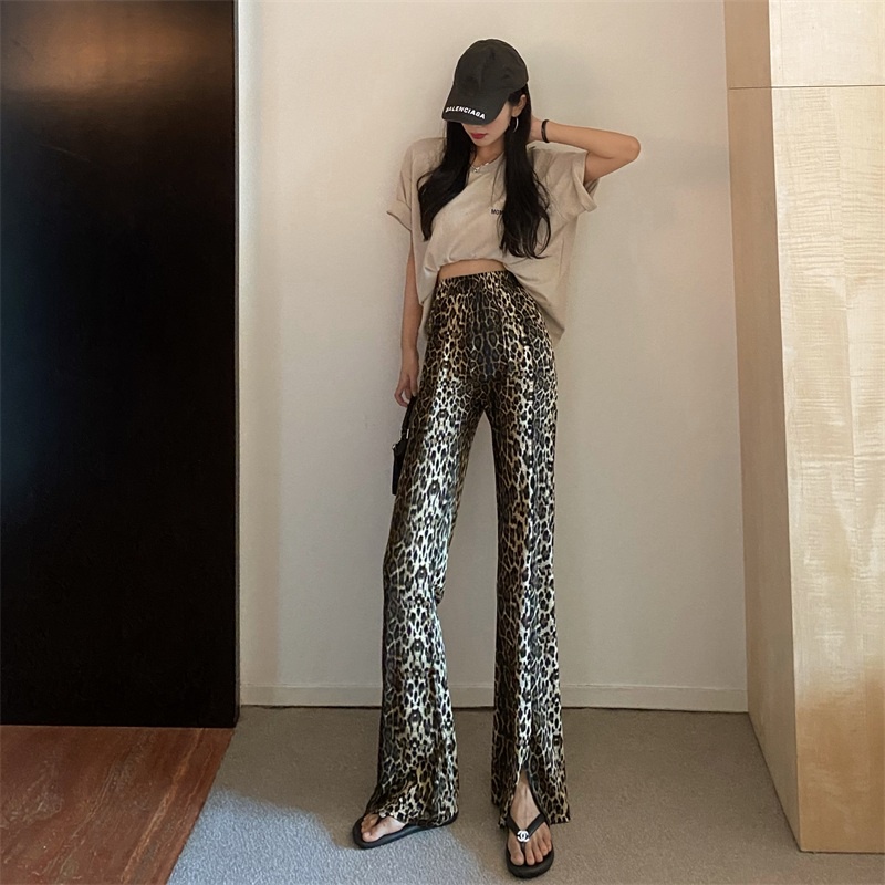 Thời Trang Quần Dài Lưng Cao Hoạ Tiết Da Báo Phong Cách Retro | BigBuy360 - bigbuy360.vn