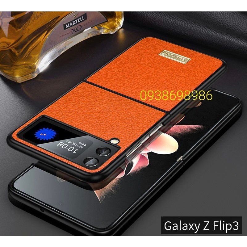 Ốp lưng da sần Samsung Z Flip 3 5G / Z FLIP3 chính hãng Sulada